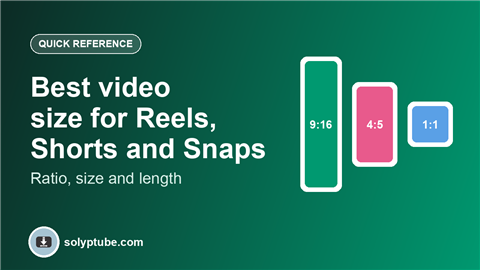 Best Video Size for Reels, Shorts and Snapchat