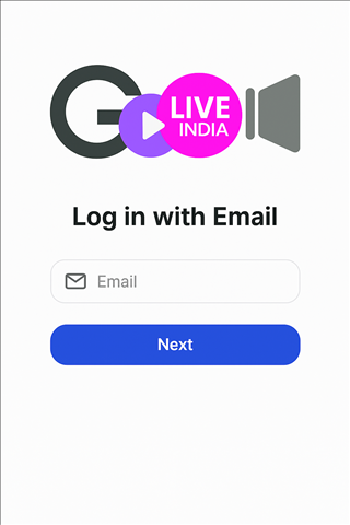 How to Create an Account with Email on GoLiveIndia
