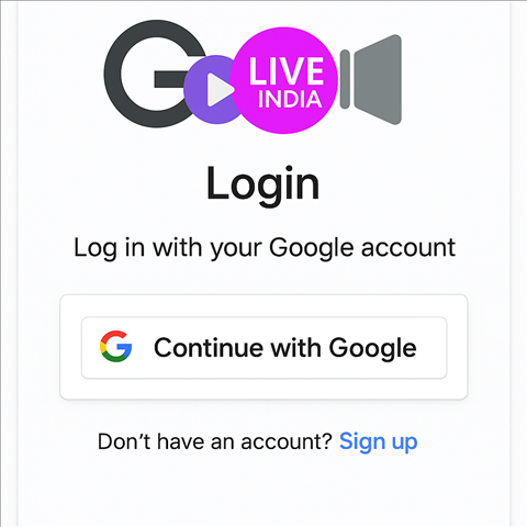 How to Log In with Google on GoLiveIndia
